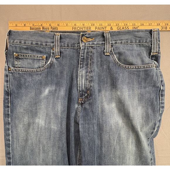Carhartt Men's 34x36 Relaxed Straight Fit Denim Blue Jeans Pants WTD - Picture 7 of 11